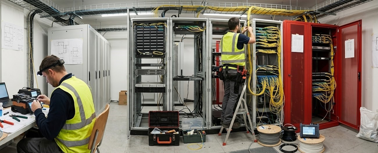 Instalación de redes de fibra óptica